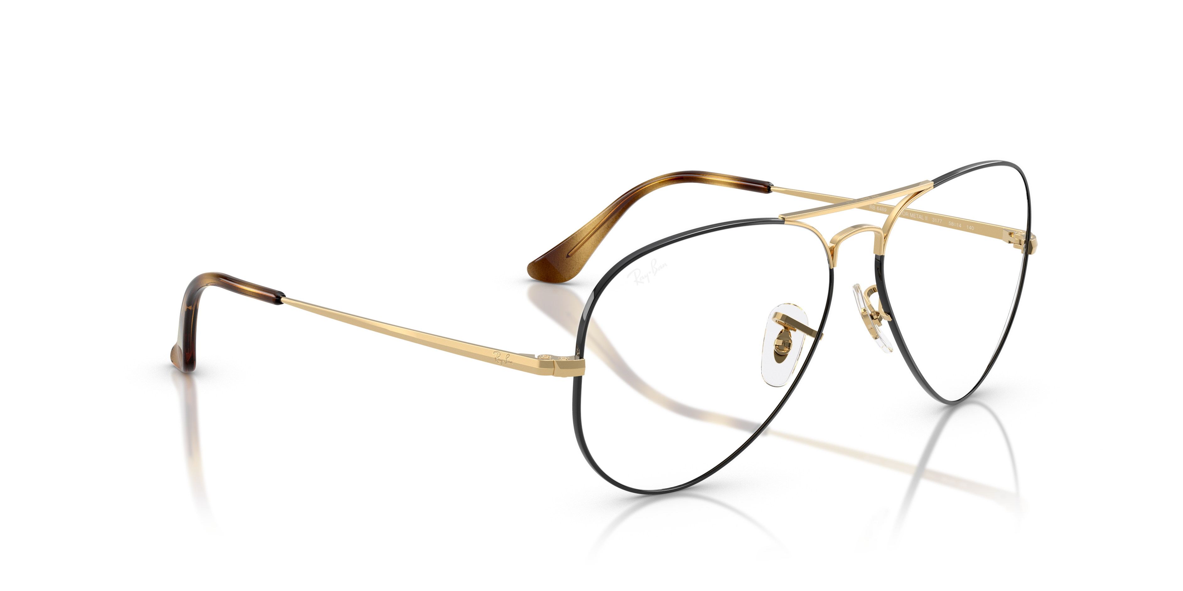 RAY-BAN RX6489 AVIATOR 3177 58