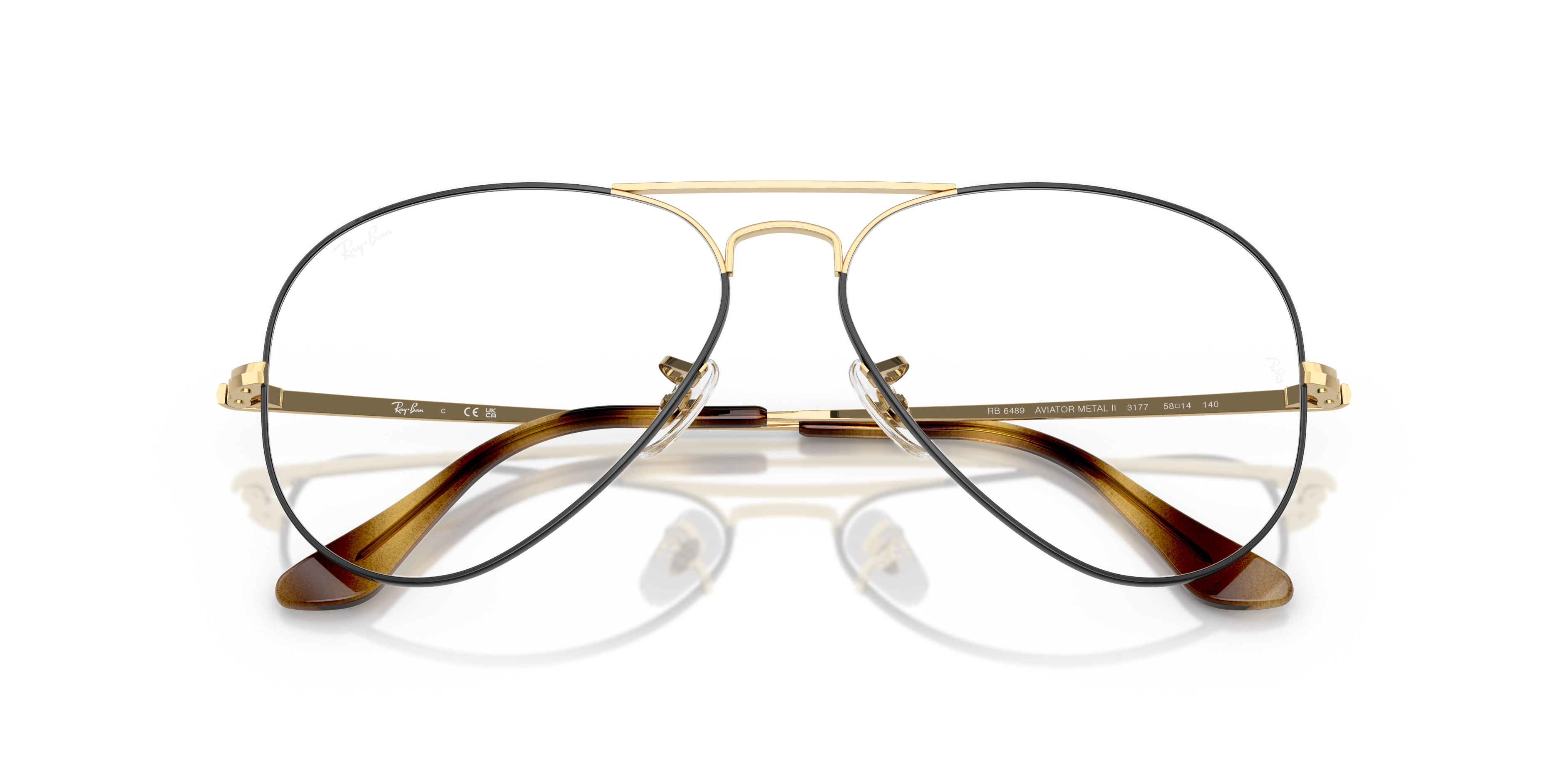 RAY-BAN RX6489 AVIATOR 3177 55