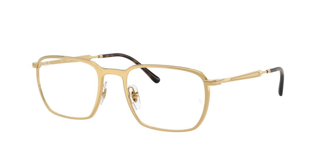 Óculos graduados ray-ban rx6549 2500 dorado square unisex tamanho 51mm - Vista principal