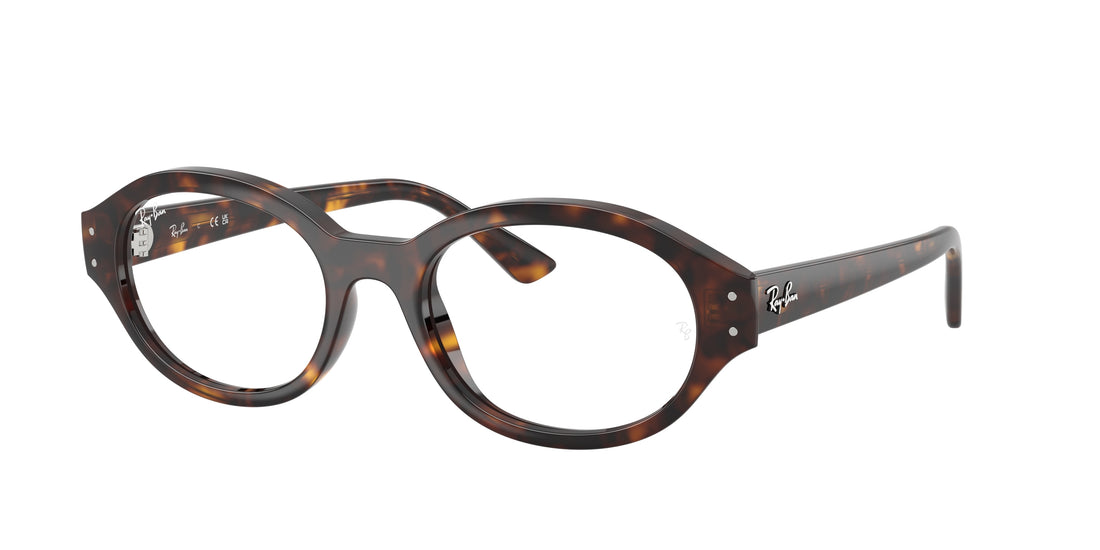 Lunettes de vue ray-ban rx7257 shilo 8320 havana oval unisex taille 54mm - Vue principale