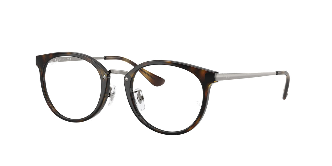 Óculos graduados ray-ban rx7266d 2012 havana pantos unisex tamanho 49mm - Vista principal