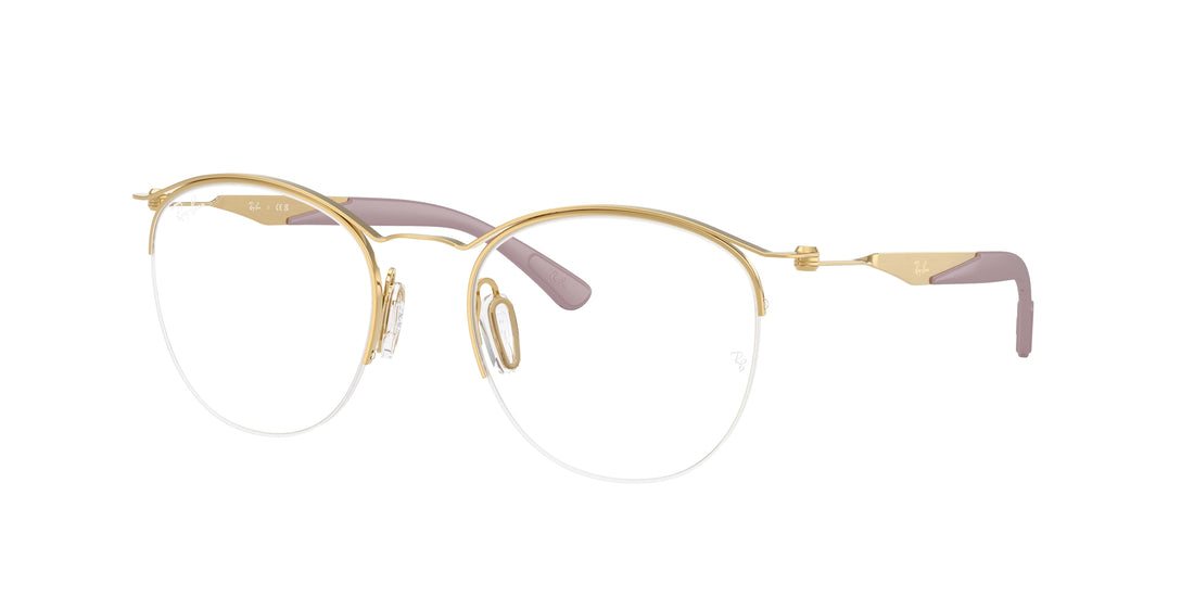 Brillen ray-ban rx7553 3218 dorado round unisex maat 52mm - Hoofdaanzicht