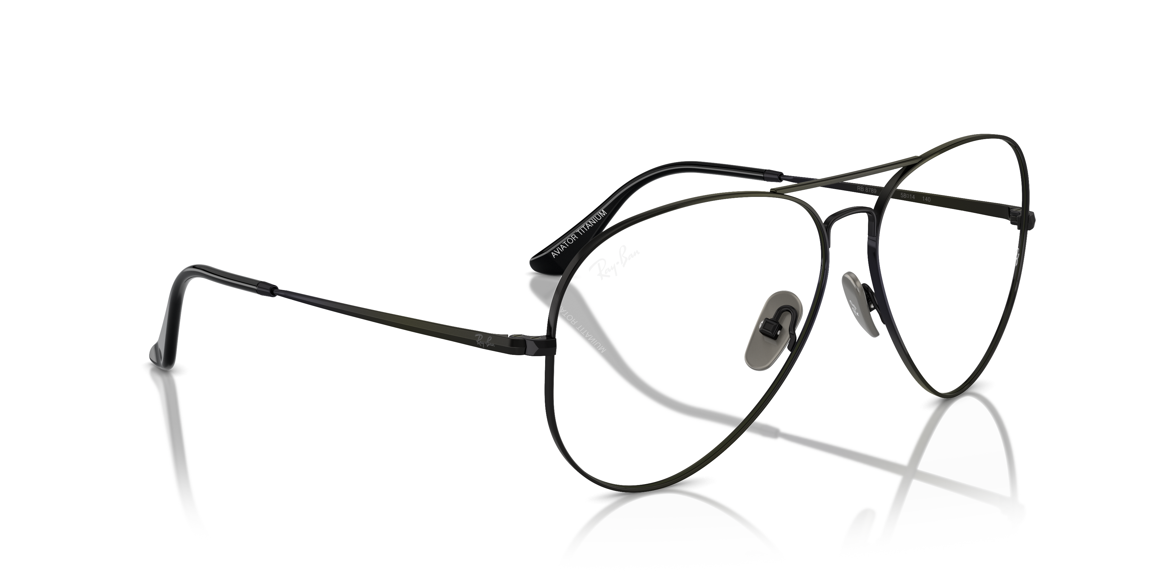 RAY-BAN RX8789 AVIATOR TITANIUM 1244 58