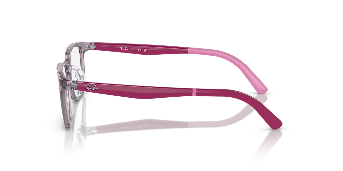 Lunettes de vue ray-ban junior ry1626d 3912 rosa rectangular infantil taille 47mm - Vue détaillée