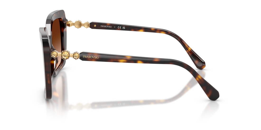 Sonnenbrillen swarovski sk6049 100274 havana butterfly femenino größe 57mm - Detailansicht