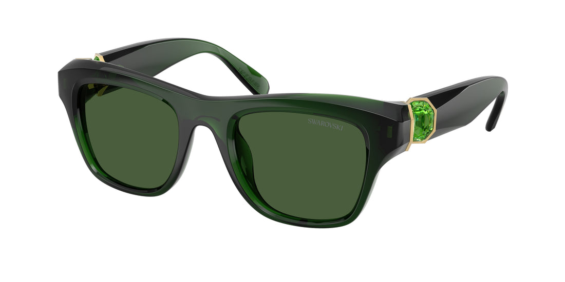 Lunettes de soleil swarovski sk6056u 108171 verde pillow femenino taille 50mm - Vue principale