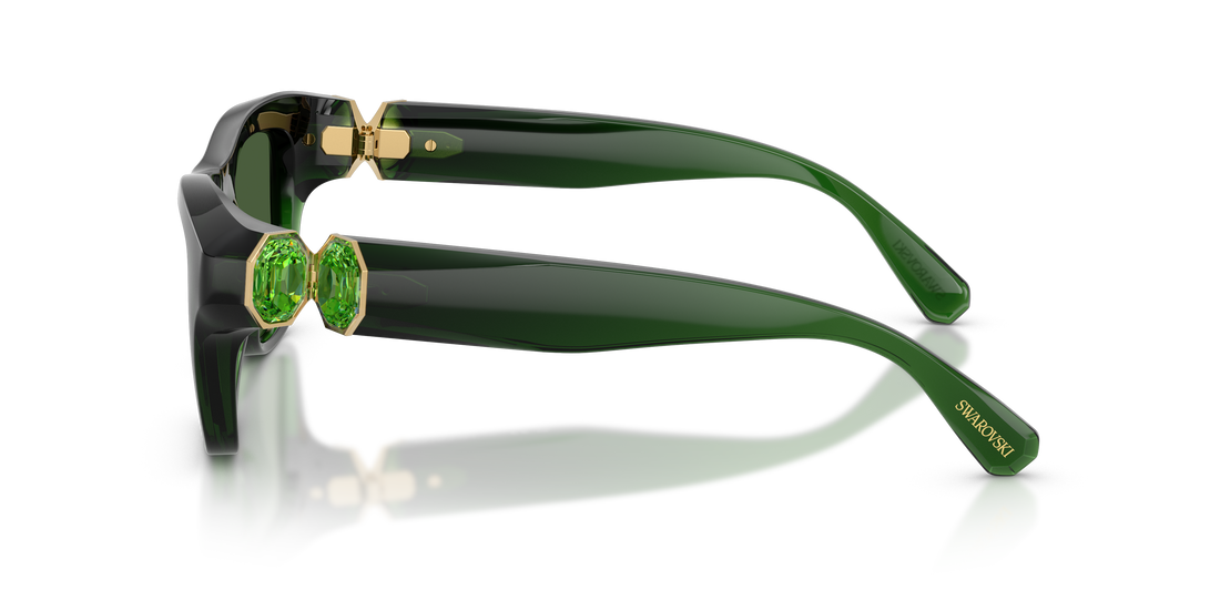 Lunettes de soleil swarovski sk6056u 108171 verde pillow femenino taille 50mm - Vue détaillée