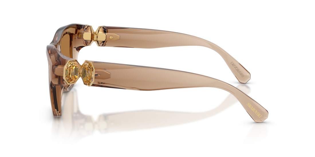 Lunettes de soleil swarovski sk6056u 109273 marron pillow femenino taille 50mm - Vue détaillée