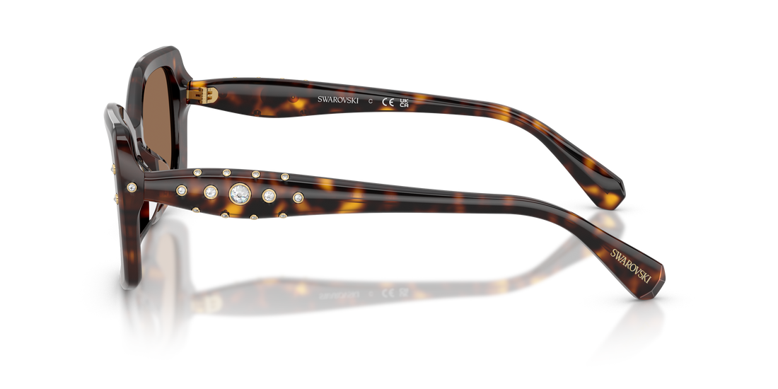 Lunettes de soleil swarovski sk6058u 100273 havana pillow femenino taille 54mm - Vue détaillée