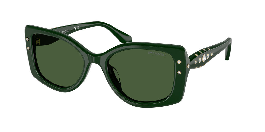 Lunettes de soleil swarovski sk6058u 102671 verde pillow femenino taille 54mm - Vue principale