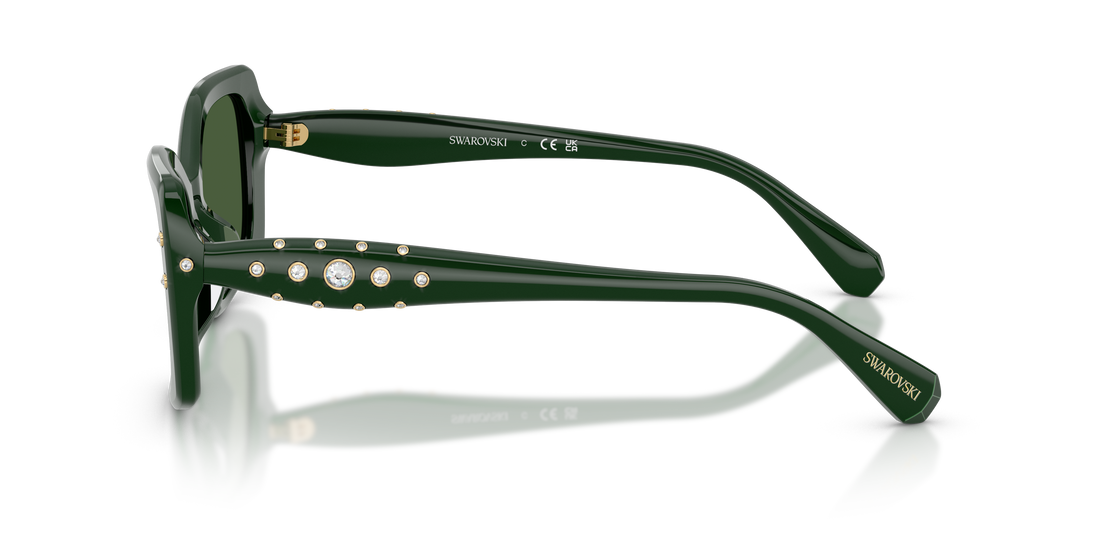 Lunettes de soleil swarovski sk6058u 102671 verde pillow femenino taille 54mm - Vue détaillée