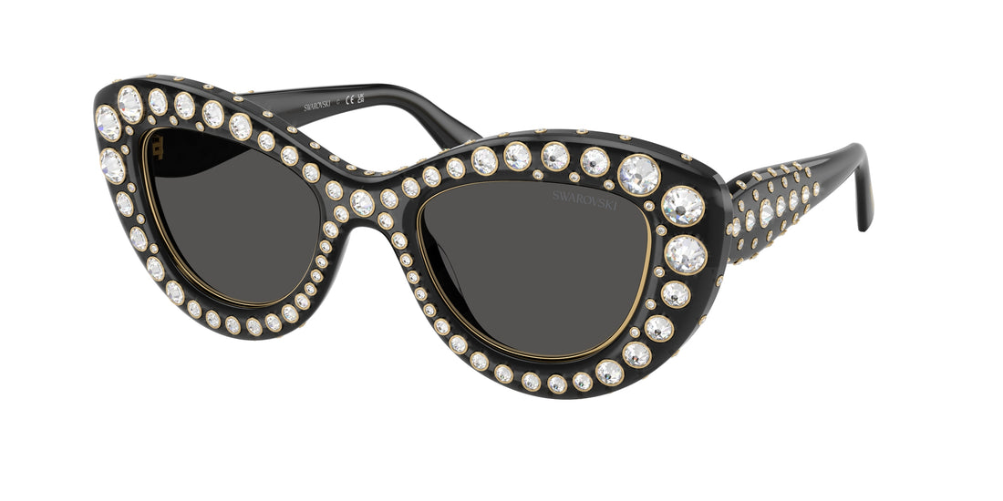 Lunettes de soleil swarovski sk6060 110487 gris cat eye femenino taille 49mm - Vue principale