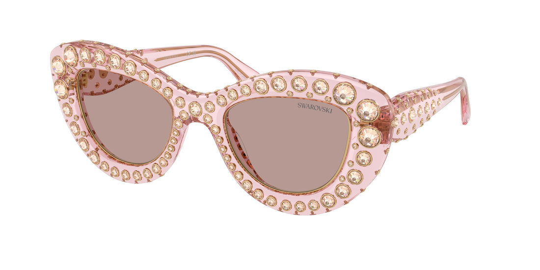 Lunettes de soleil swarovski sk6060 30017n rosa cat eye femenino taille 49mm - Vue principale
