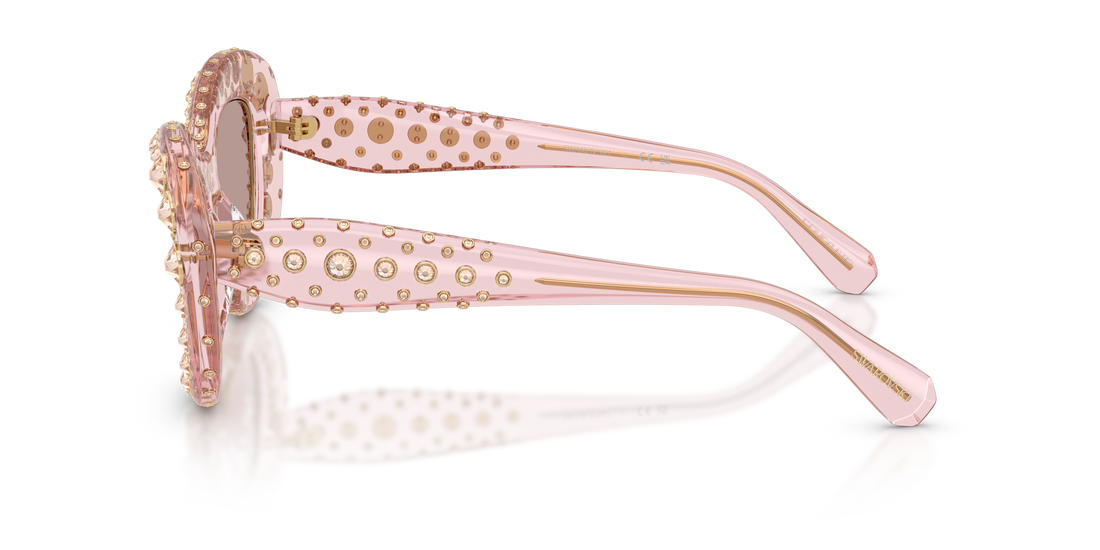 Lunettes de soleil swarovski sk6060 30017n rosa cat eye femenino taille 49mm - Vue détaillée