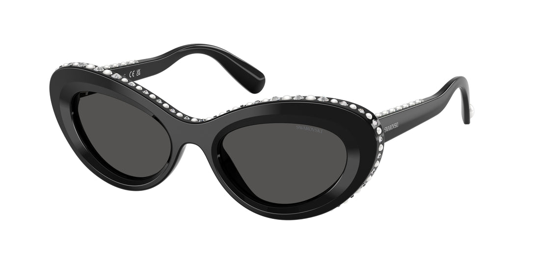 Lunettes de soleil swarovski sk6061u 109387 negro cat eye femenino taille 51mm - Vue principale