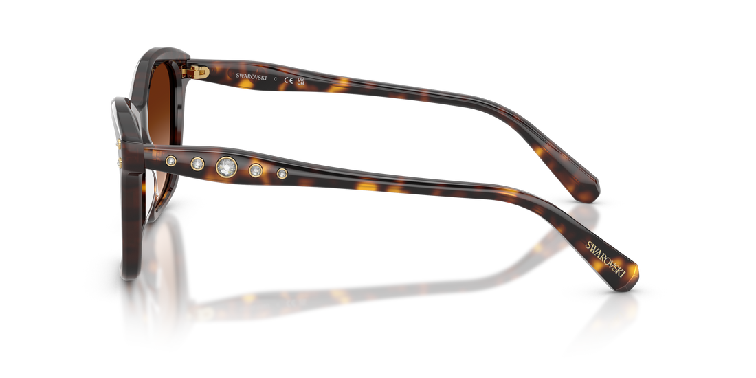 Lunettes de soleil swarovski sk6063 100274 havana square femenino taille 54mm - Vue détaillée
