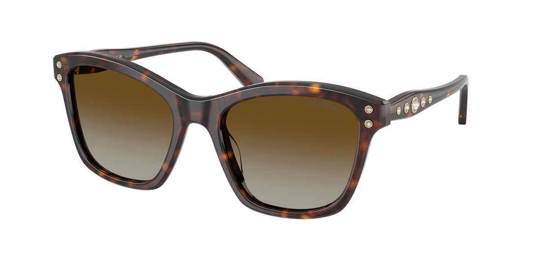 Lunettes de soleil swarovski sk6063 1002t5 havana square femenino taille 54mm - Vue principale