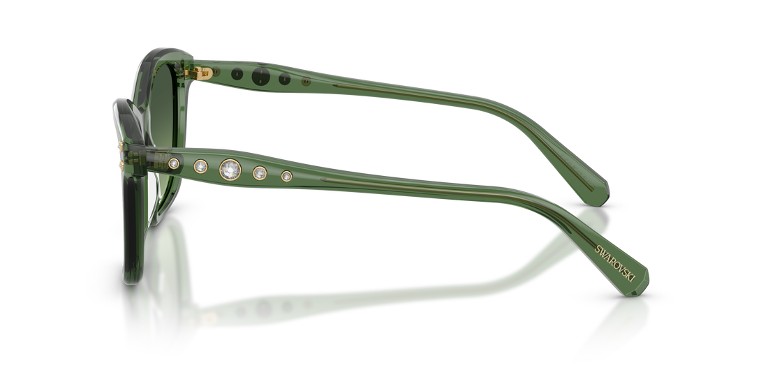 Lunettes de soleil swarovski sk6063 10852a verde square femenino taille 54mm - Vue détaillée