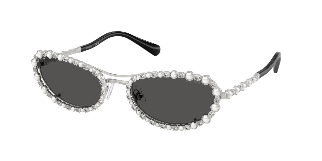 Lunettes de soleil swarovski sk7044 400187 plateado oval femenino taille 56mm - Vue principale