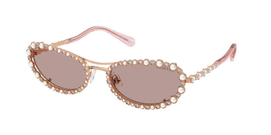 Lunettes de soleil swarovski sk7044 40147n dorado oval femenino taille 56mm - Vue principale