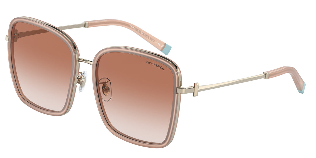 Óculos de sol tiffany tf3087d 602113 rosa square femenino tamanho 59mm - Vista principal