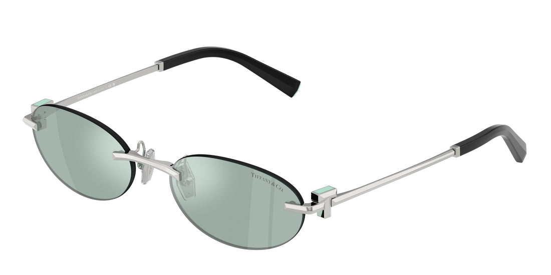 Óculos de sol tiffany tf3119d 600165 plateado oval unisex tamanho 56mm - Vista principal