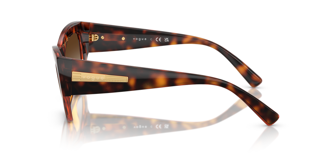 Occhiali da sole vogue eyewear vo5607s w65613 marrón irregular femenino taglia 53mm - Vista dettagliata