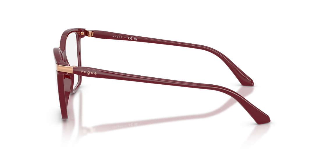 Lunettes de vue vogue eyewear vo5654 2875 rojo square femenino taille 51mm - Vue détaillée