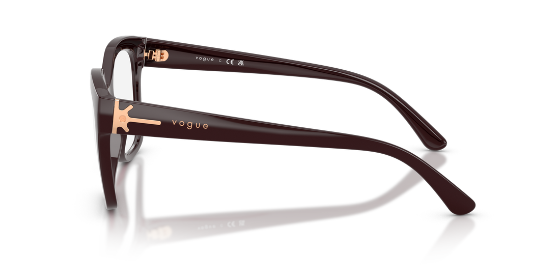 Lunettes de vue vogue eyewear vo5691 3288 rojo square femenino taille 54mm - Vue détaillée