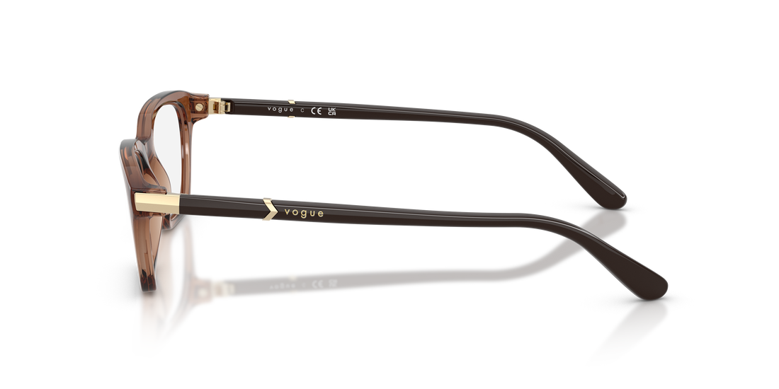 Lunettes de vue vogue eyewear vo5698 3297 marron cat eye femenino taille 52mm - Vue détaillée