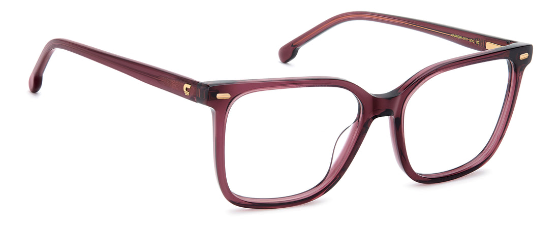 Brillen carrera 3011 8cq rojo rectangular femenino größe 53mm - Detailansicht