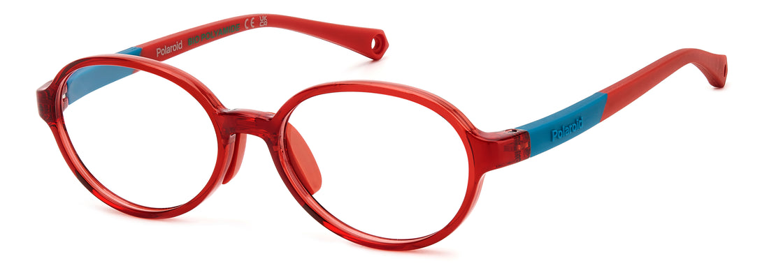 Occhiali da vista polaroid kids pld d840 c9a rojo oval infantil taglia 46mm - Vista principale