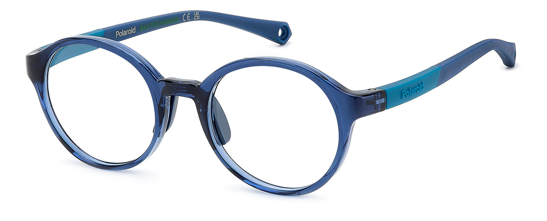 Occhiali da vista polaroid kids pld d841 pjp azul round infantil taglia 43mm - Vista principale