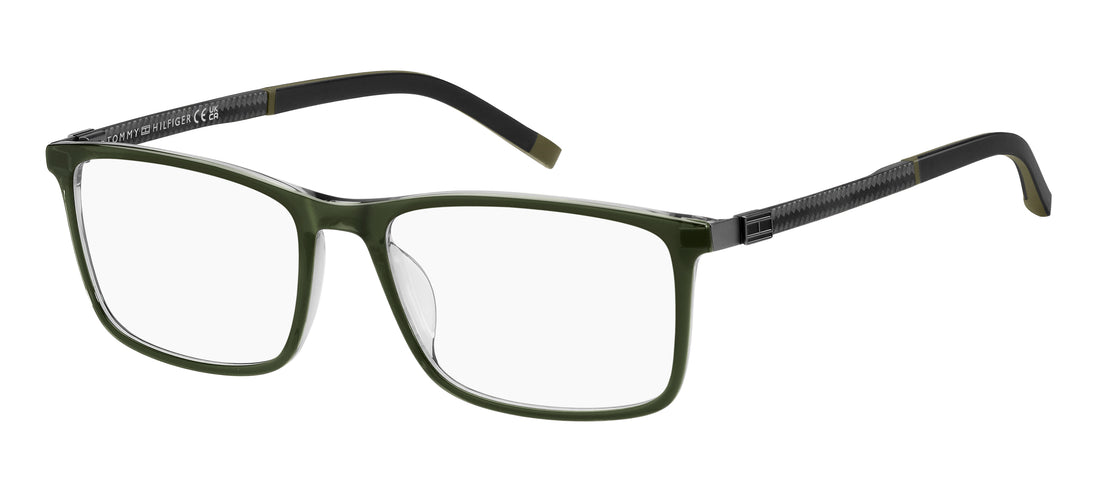 Brillen tommy hilfiger th 2141 1ed verde rectangular masculino größe 54mm - Hauptansicht