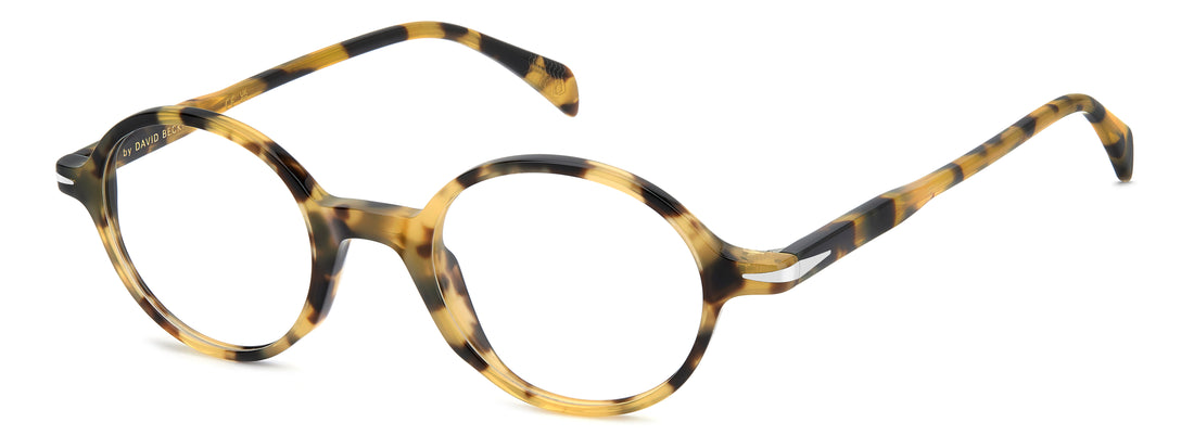 Prescription glasses david beckham db 1214 epz amarillo oval masculino size 46mm - Main view
