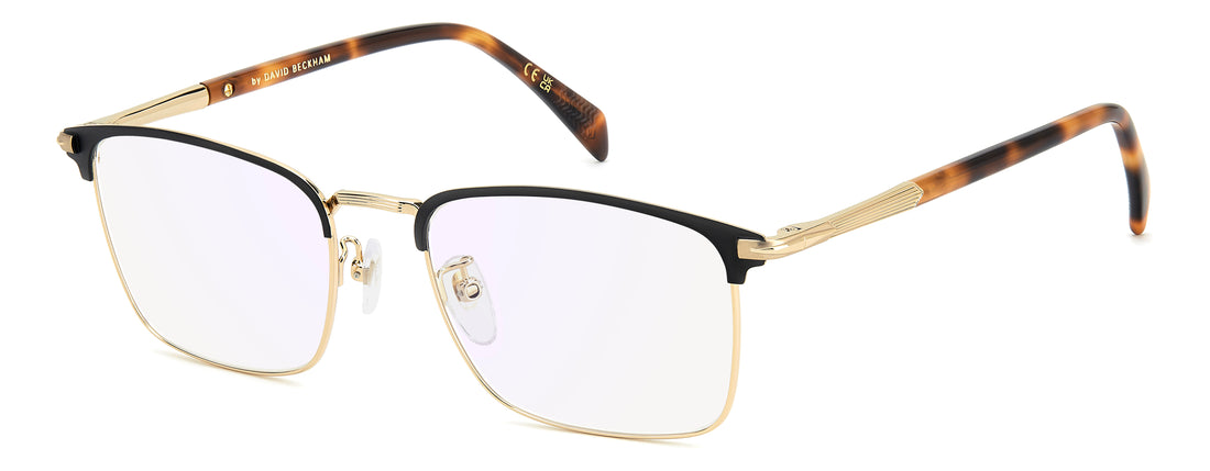Prescription glasses david beckham db 1201/g i46 negro rectangular masculino size 54mm - Main view