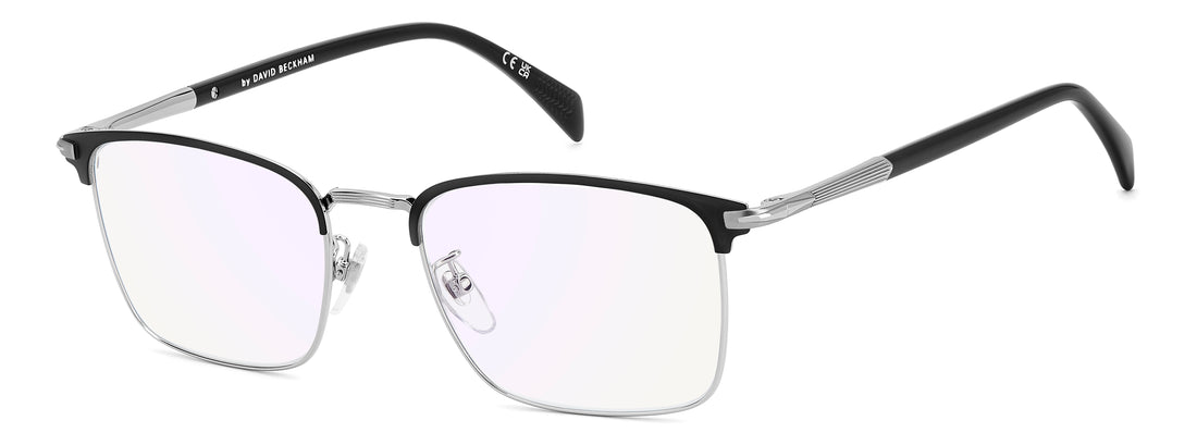 Prescription glasses david beckham db 1201/g ti7 negro rectangular masculino size 54mm - Main view