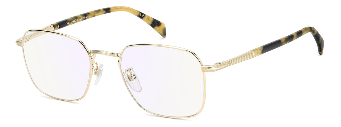 Prescription glasses david beckham db 1204 hm2 dorado square masculino size 52mm - Main view