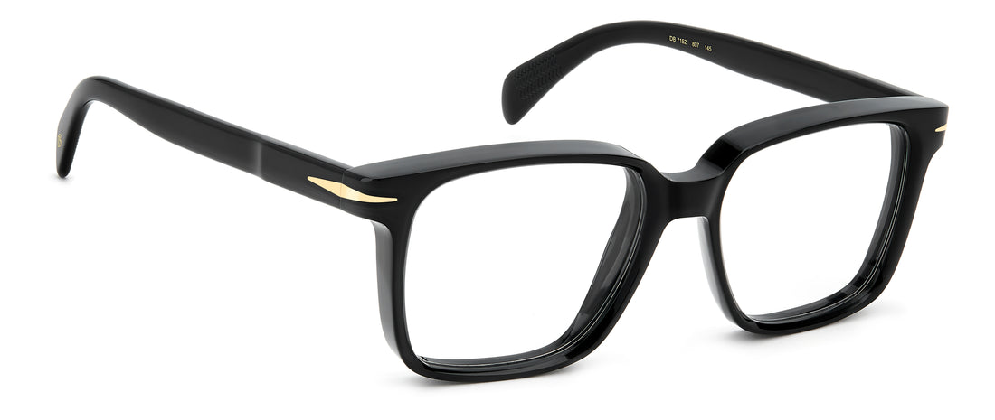 Prescription glasses david beckham db 7152 807 negro square masculino size 53mm - Detailed view