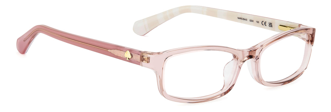 Prescription glasses kate spade narcisa/3 qgx beige rectangular femenino size 49mm - Detailed view