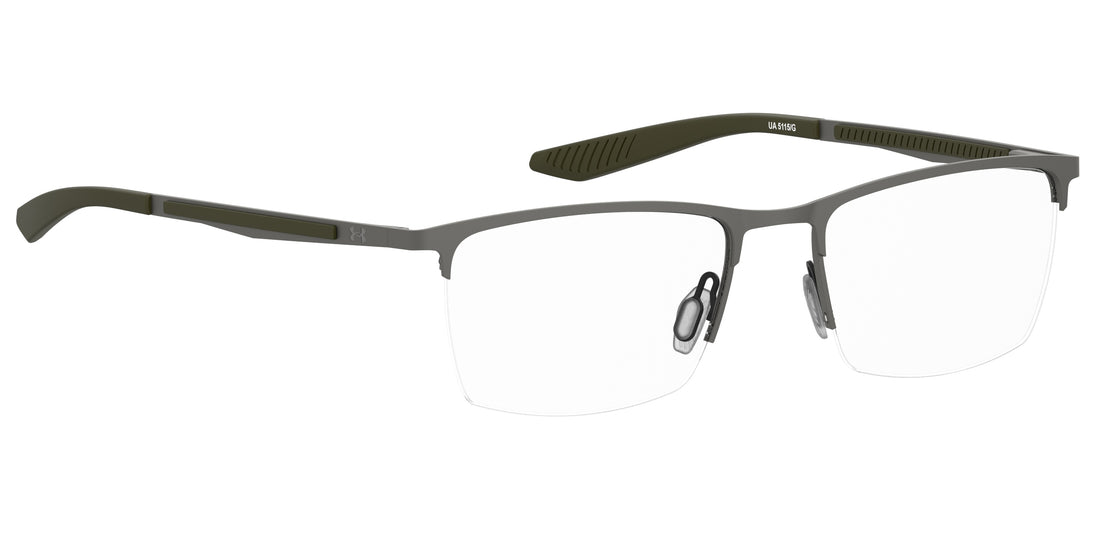Gafas graduadas under armour ua 5115/g 0oc plateado rectangular masculino talla 55mm - Vista de detalle