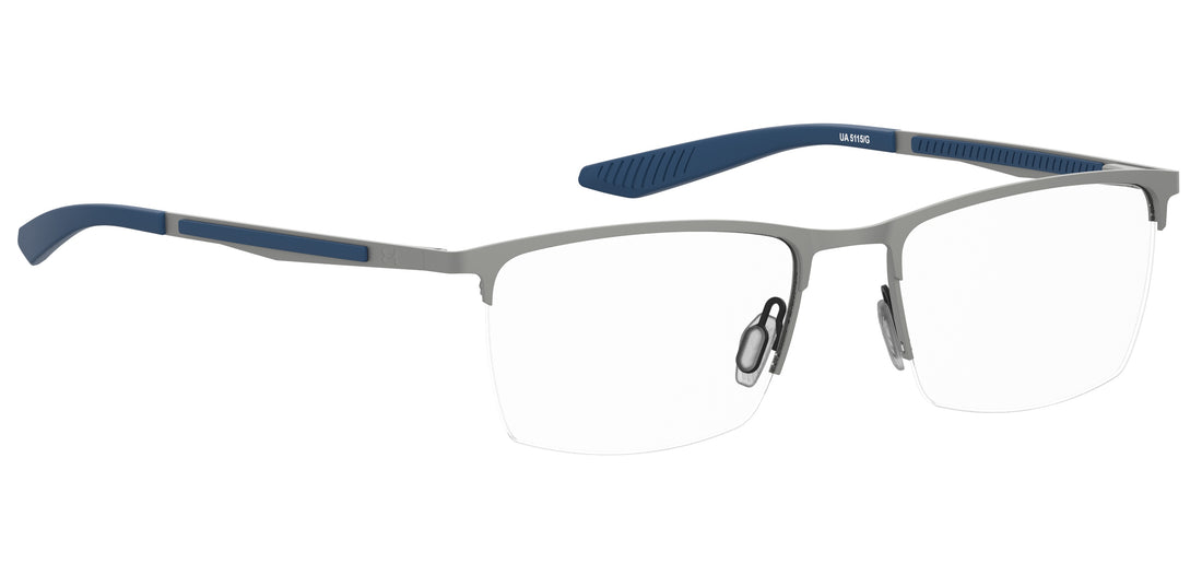 Gafas graduadas under armour ua 5115/g 9t9 plateado rectangular masculino talla 55mm - Vista de detalle