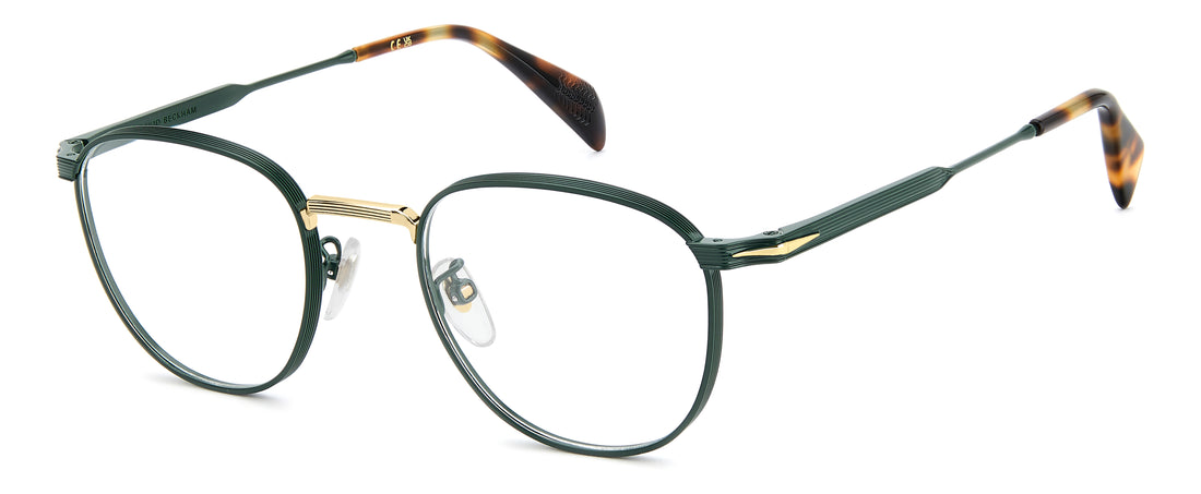 Óculos graduados david beckham db 1241 2m6 verde round masculino tamanho 49mm - Vista principal