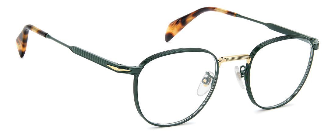 Óculos graduados david beckham db 1241 2m6 verde round masculino tamanho 49mm - Vista de detalhe