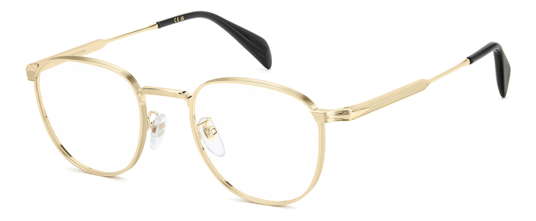 Gafas graduadas david beckham db 1241 rhl dorado round masculino talla 49mm - Vista principal