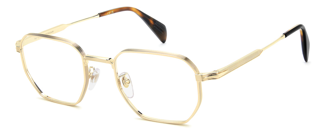Gafas graduadas david beckham db 1242 rhl dorado rectangular masculino talla 50mm - Vista principal