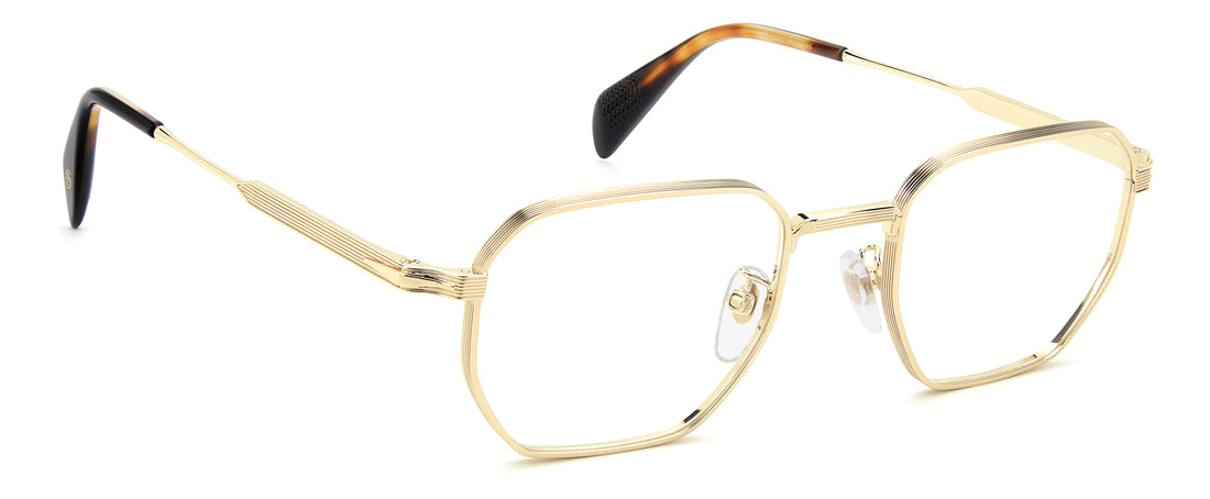 Gafas graduadas david beckham db 1242 rhl dorado rectangular masculino talla 50mm - Vista de detalle