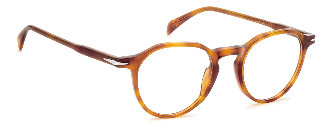 Óculos graduados david beckham db 1230 wr9 marron pantos masculino tamanho 48mm - Vista de detalhe