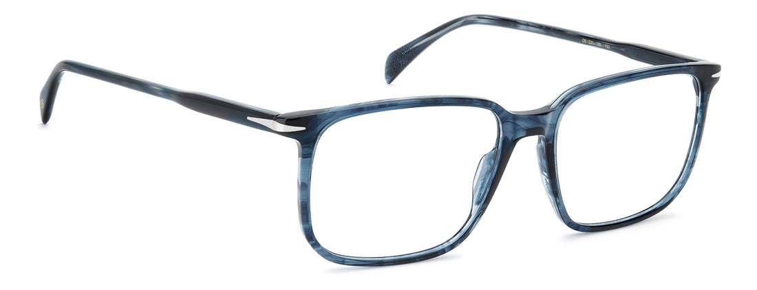 Óculos graduados david beckham db 1231 38i azul rectangular masculino tamanho 57mm - Vista de detalhe