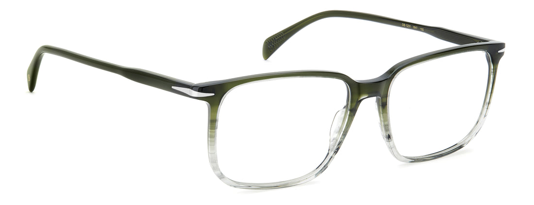 Óculos graduados david beckham db 1231 6nt verde rectangular masculino tamanho 57mm - Vista de detalhe